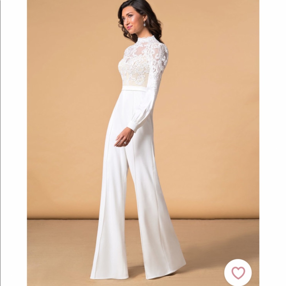 Azazie CICI BG - Wedding / Bridal Shower Jumpsuit Dress in white custom